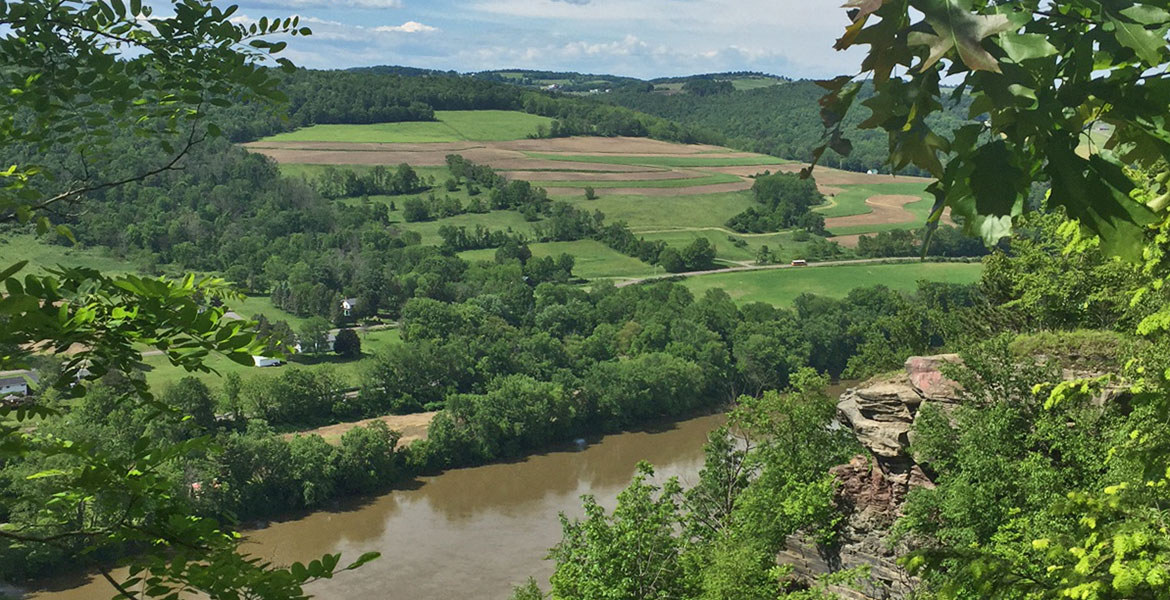 View Across the River from a Hill